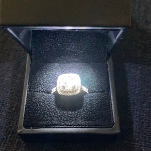 Veraggio Venetian 18k white rose gold double halo
